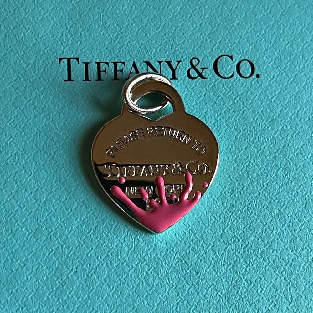 Tiffany & Co splash color heart pendant